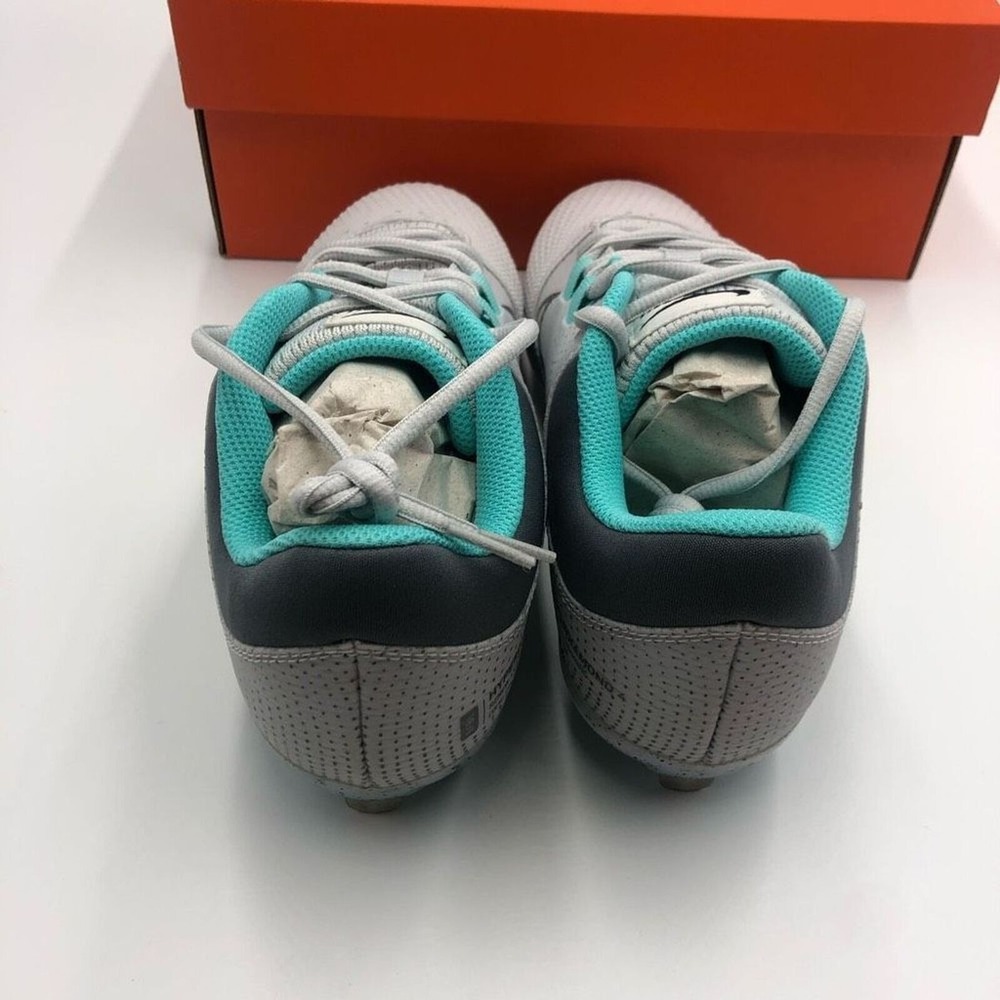 Nike Lunar Hyperdiamond 3 Pro Softball Cleats Wolf Grey Aqua Womens Size 7.5 - Picture 6 of 9